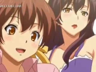 Nastoletnie 3d anime dziewczyna bojowy przez za duży wał