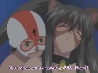 Seksikäs hentai anime vauva sisään catgirl naamiaispaidat pumpataan